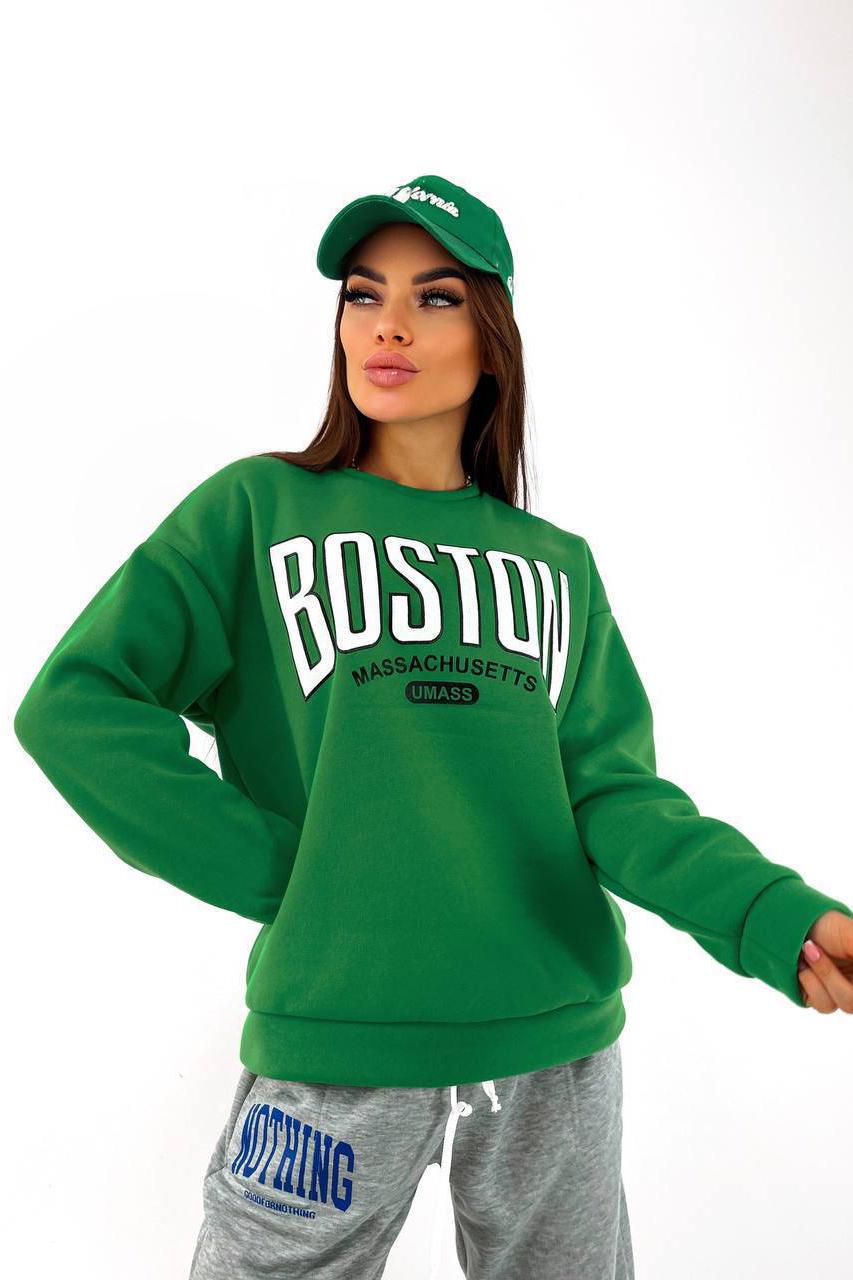 Худі жіночий на флісі M-L Зелений (168903) Худі жіночий на флісі M-L Зелений (168903)