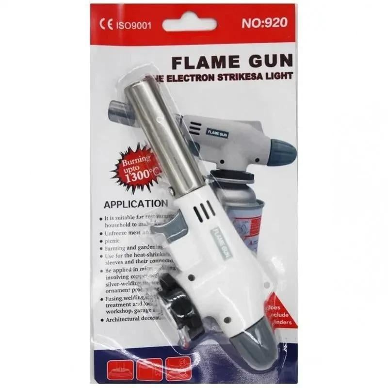 Насадка на газовый баллончик Flame Gun 920a с пьезоподжигом автоматическая газовая Белый (2354454)