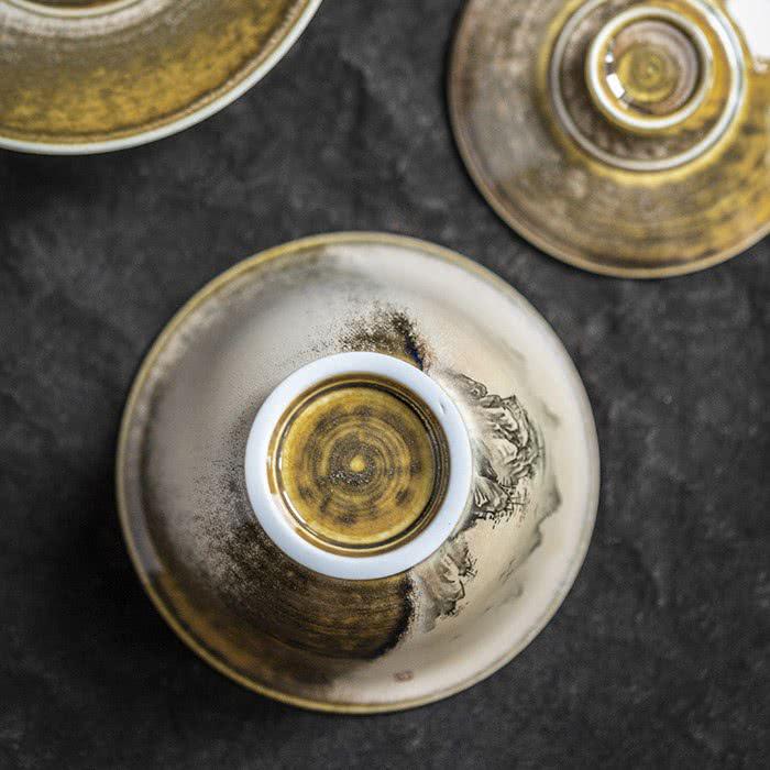 Гайвань керамическая коллекционная Пейзаж для китайской чайной церемонии 130 мл с блюдцем и крышкой (919) - фото 3 Гайвань керамическая коллекционная Пейзаж для китайской чайной церемонии 130 мл с блюдцем и крышкой (919) - фото 3