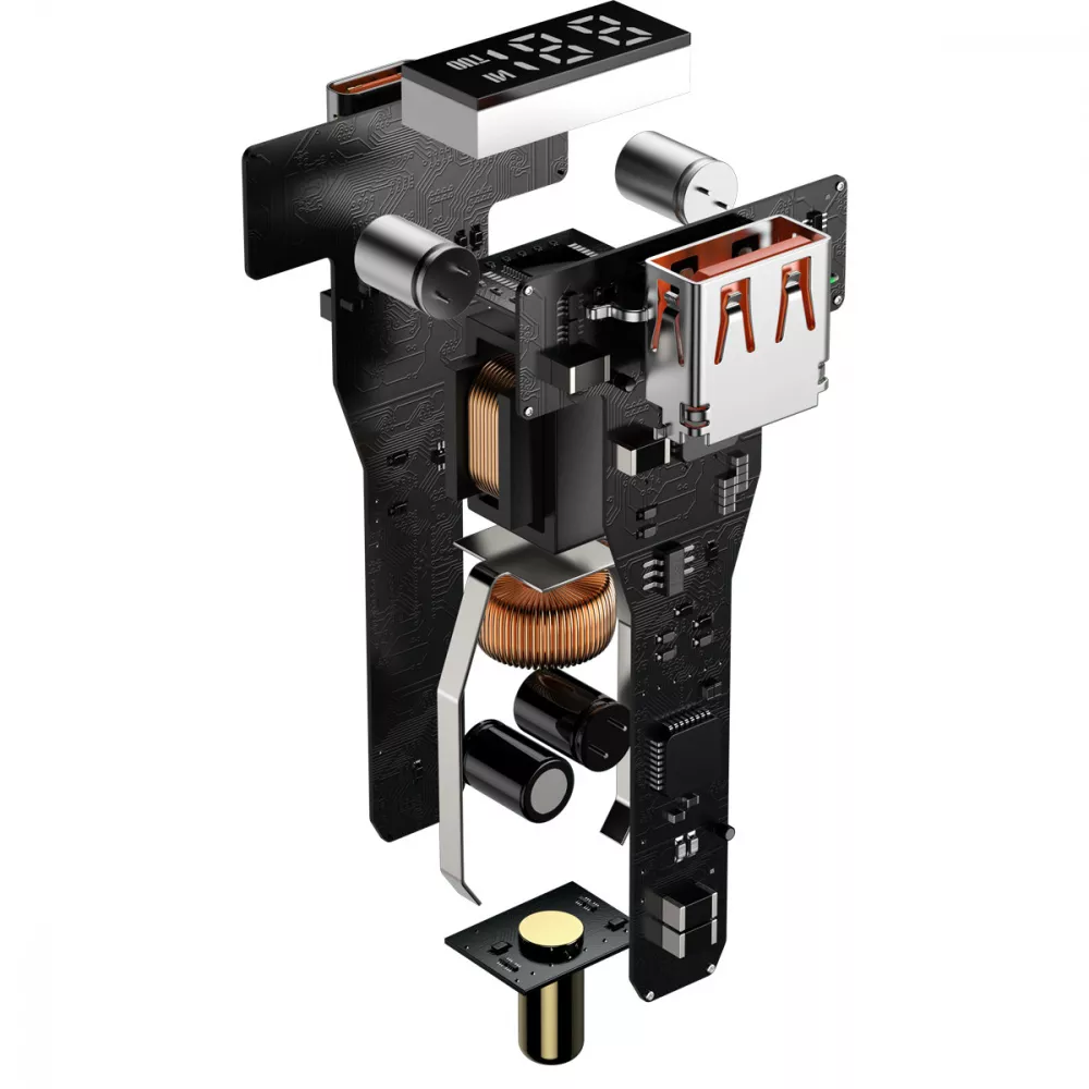 ᐉ Адаптер автомобильный Baseus Superme Digital Display PPS