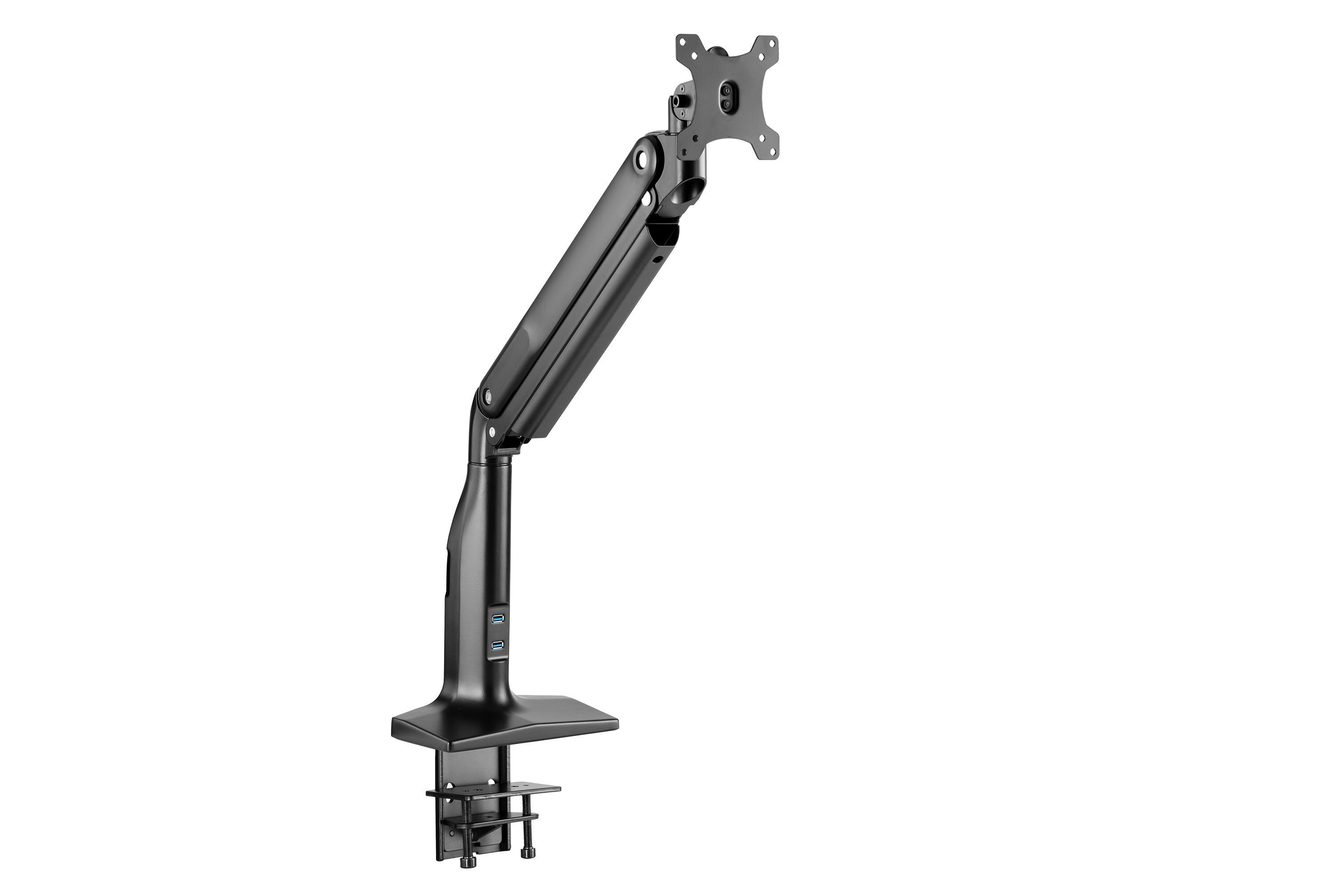 Кріплення для монітора настільний 2E 1MCBUSB 17-43" з USB 3,0 хабом Чорний матовий (625141)