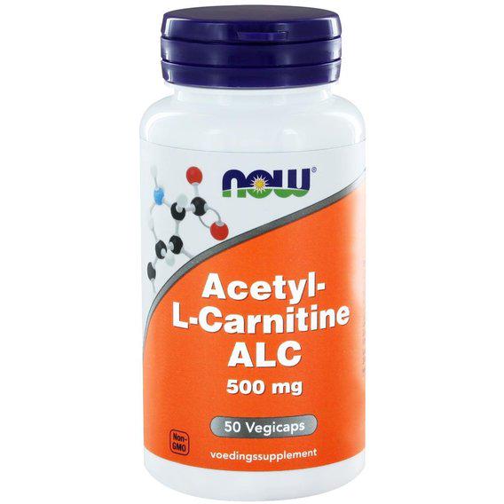 Комплекс АцетилКарнітін NOW Foods Acetyl-L-Carnitine 500 мг 50 Veg Caps