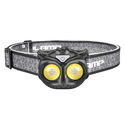 Фонарь налобный WT208-2COB с магнитом Black (592568)