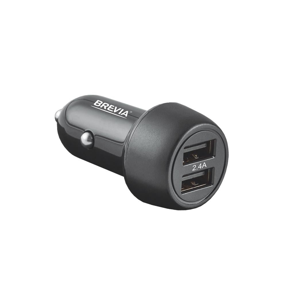 Автомобільний зарядний пристрій BREVIA ePower DualDrive 12W 2xUSB-A чорний