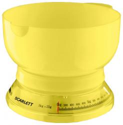 Весы кухонные Scarlett SC-1210 с чашей с индикатором перегрузки Желтый (14424218)