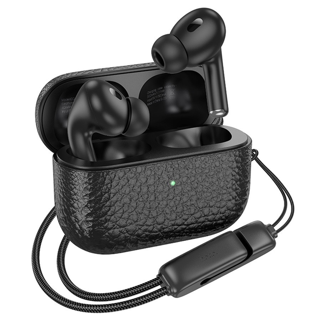 Наушники Bluetooth беспроводные Hoco EQ9 Plus вакуумные с микрофоном и шумоподавлением Black