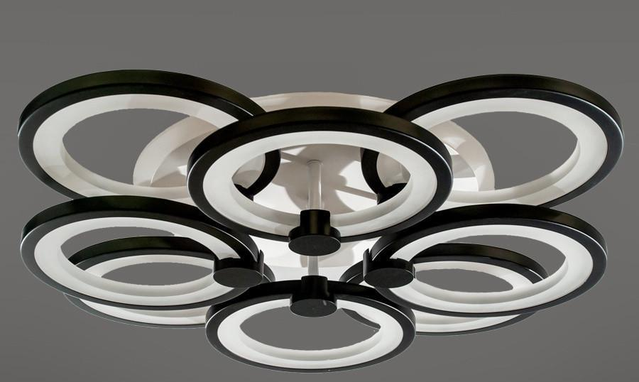 Люстра потолочная с димером LED 8022/4+4BK 3col dim (2437589309)