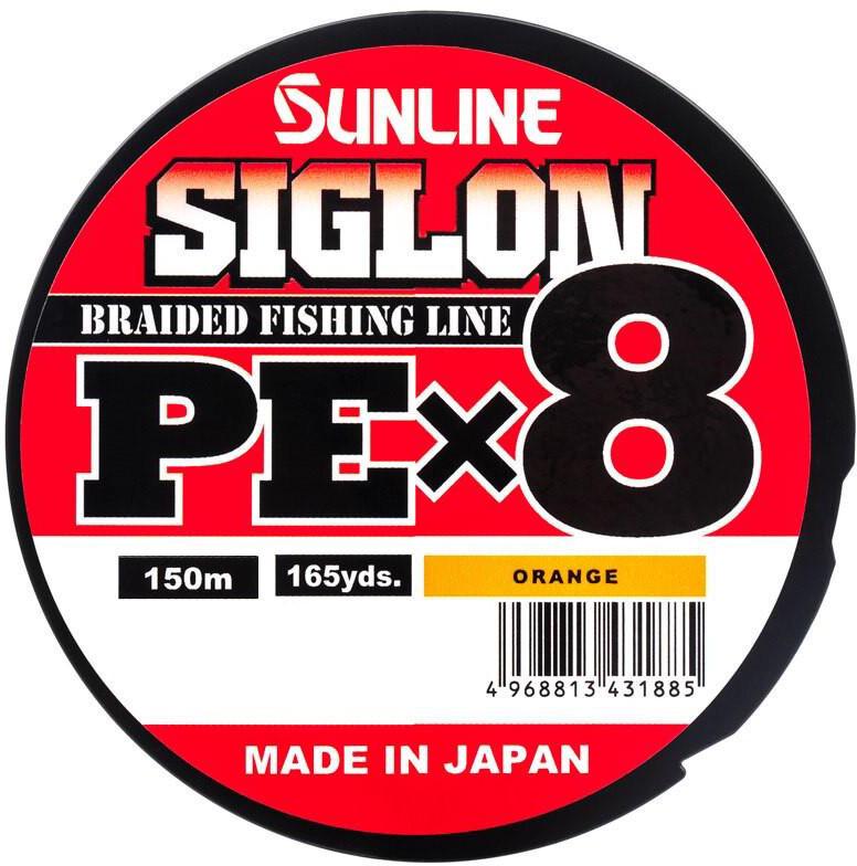 Шнур Sunline Siglon PEх8 150 м 0,094 мм 2,1 кг Помаранчевий (1013-1658.09.84)