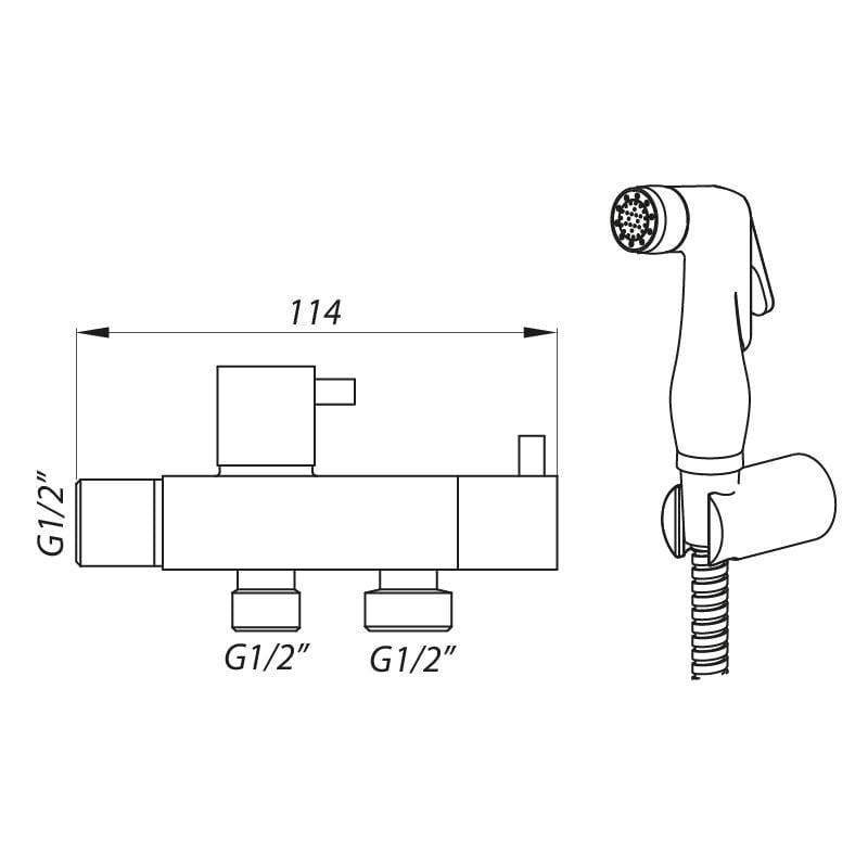 Монокран Zerix LR5398-4 для гигиенического душа и бачка унитаза (LL1212) - фото 2 Монокран Zerix LR5398-4 для гигиенического душа и бачка унитаза (LL1212) - фото 2