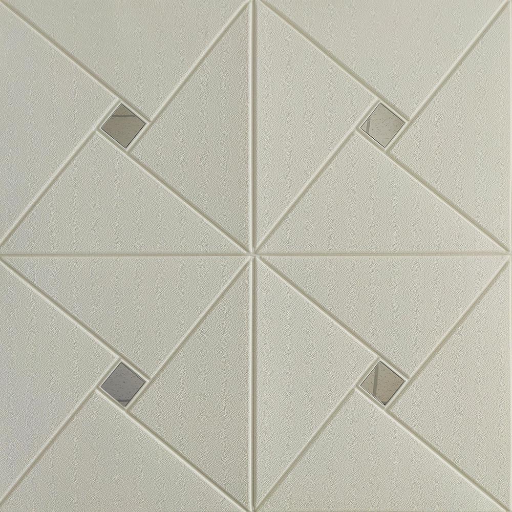 3D-панель самоклеющаяся Sticker Wall Квадраты узор 700х700х7 мм Белый (Панель-172)