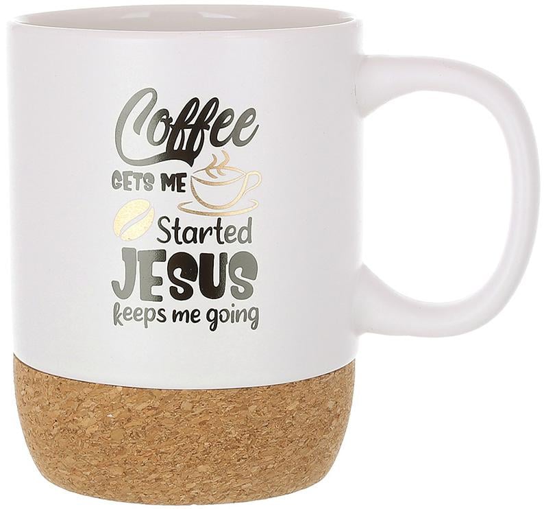 Кружка керамическая с пробковым основанием Coffee Time 400 мл Белый - фото 1 Кружка керамическая с пробковым основанием Coffee Time 400 мл Белый - фото 1