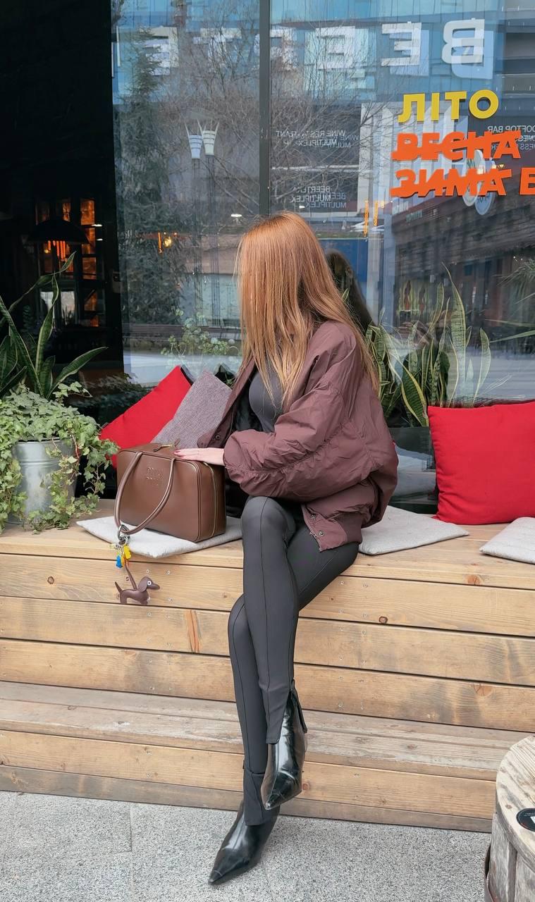 Бомбер жіночий демісезонний ZF Inspire 1561 L-XL Коричневий (1561-Кор-L-XL) - фото 2 Бомбер жіночий демісезонний ZF Inspire 1561 L-XL Коричневий (1561-Кор-L-XL) - фото 2