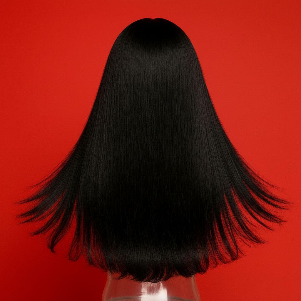 Перука жіноча аніме пряме волосся довга чубчик 70 см Чорний (K0495-2) - фото 2 Перука жіноча аніме пряме волосся довга чубчик 70 см Чорний (K0495-2) - фото 2