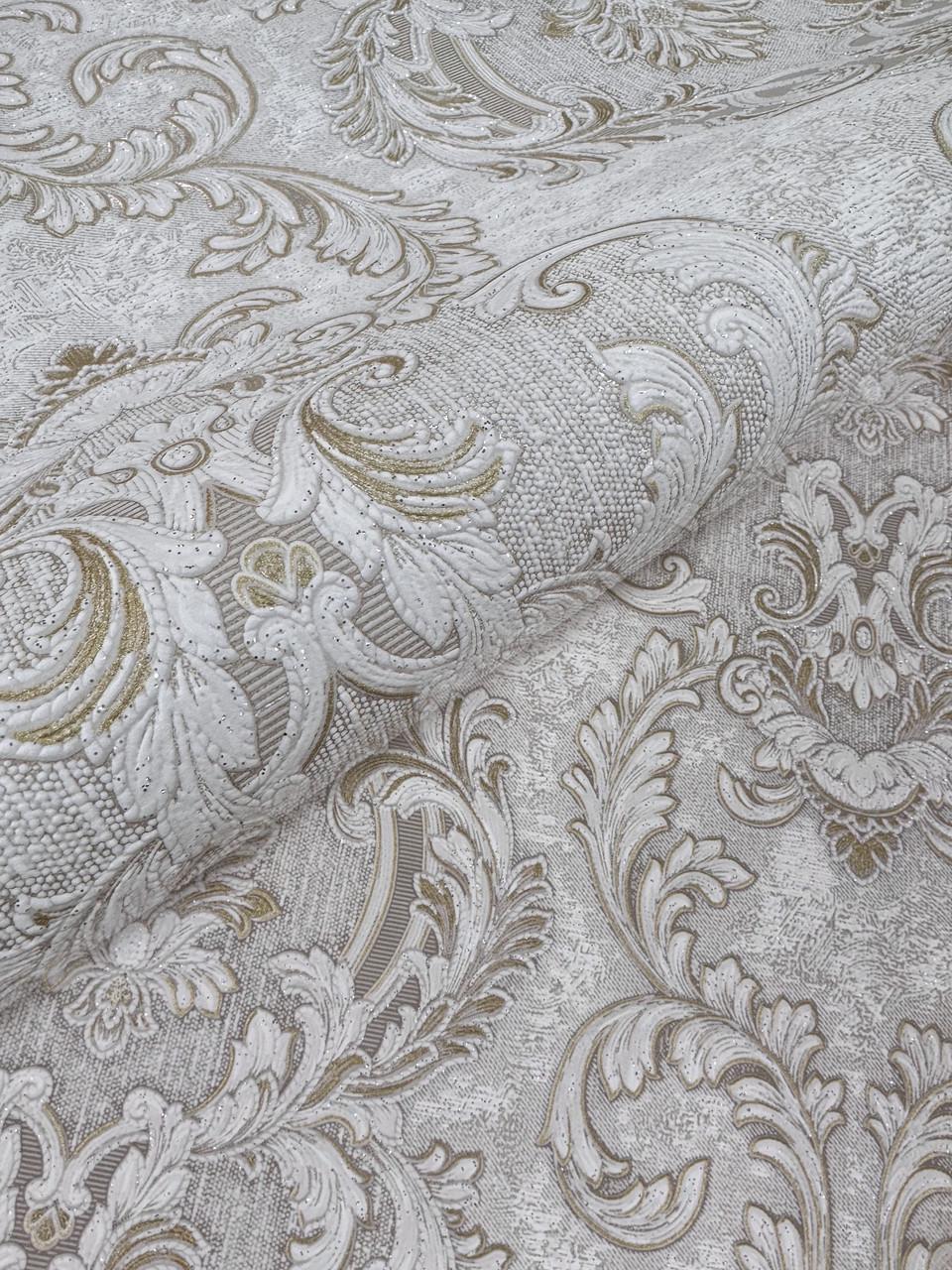 Обои виниловые Славянские обои на флизелиновой основе 10 м Бежевый (3761-01)