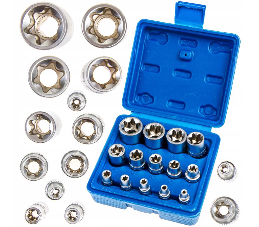 Набір торцевих головок із внутрішнім шліцем TORX E4-E24 14 шт. (17309347722) - фото 6 Набір торцевих головок із внутрішнім шліцем TORX E4-E24 14 шт. (17309347722) - фото 6