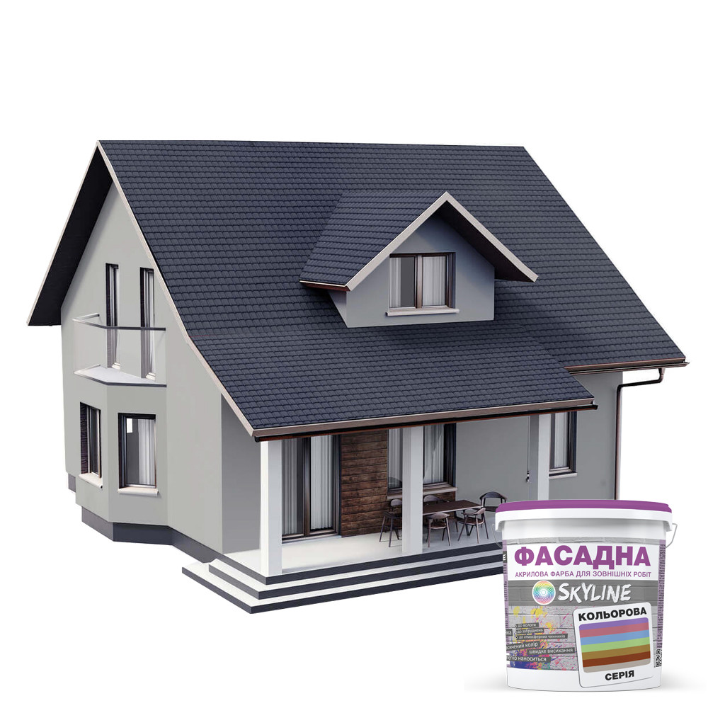 Краска акрил-латексная фасадная Skyline 2000-N 3 л Дымчатый (650c0cd04bc23147a0718b1c) - фото 3 Краска акрил-латексная фасадная Skyline 2000-N 3 л Дымчатый (650c0cd04bc23147a0718b1c) - фото 3