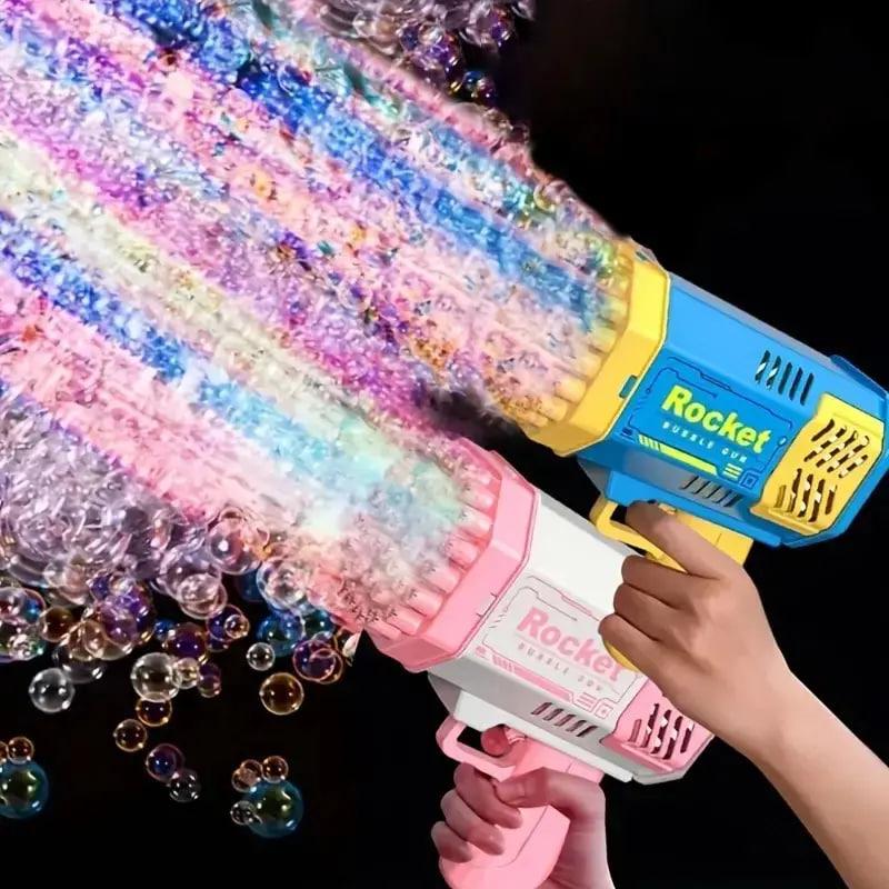 Пістолет для мильних бульбашок Rocket Bubble Gun Жовто-блакитний (408-1) - фото 6