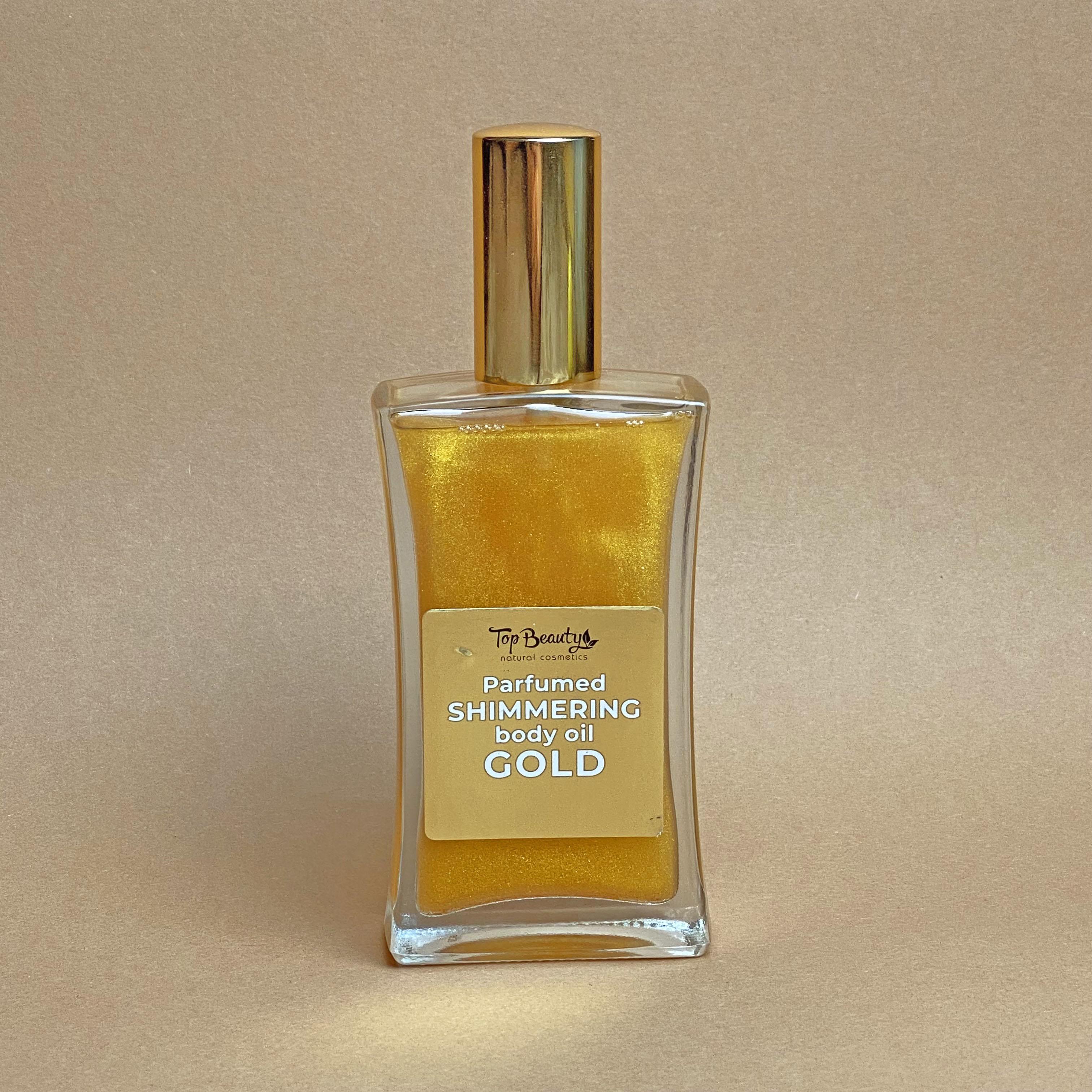 Сухе масло для тіла Top Beauty Gold з вітамінами A і E та шиммером 100 мл (GOLD-1)