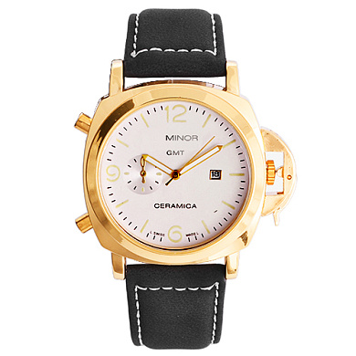 Наручные часы Minor 160 B циферблат с функцией даты Золотистые с черным (33088399)