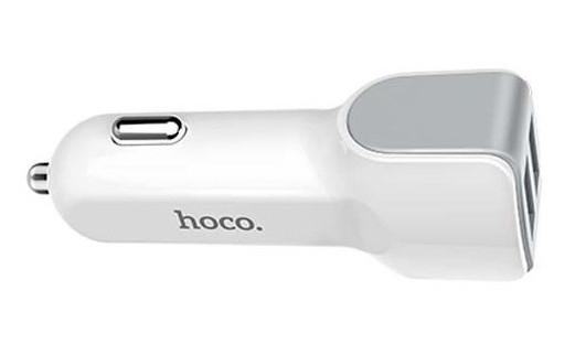 Зарядное устройство от прикуривателя Hoco Z23 2xUSB 2,4 A White (3_04979) - фото 2