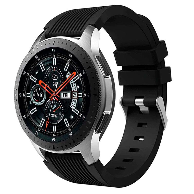 Силіконовий ремінець Watchbands Galaxy для Samsung Galaxy Watch 46 мм Чорний (WB001GALAXYBLACK46) - фото 2