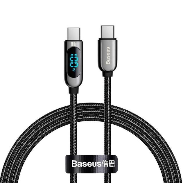 Кабель Baseus Type-C PD 100w Fast Charge с дисплеем 2 м Black (25397478)