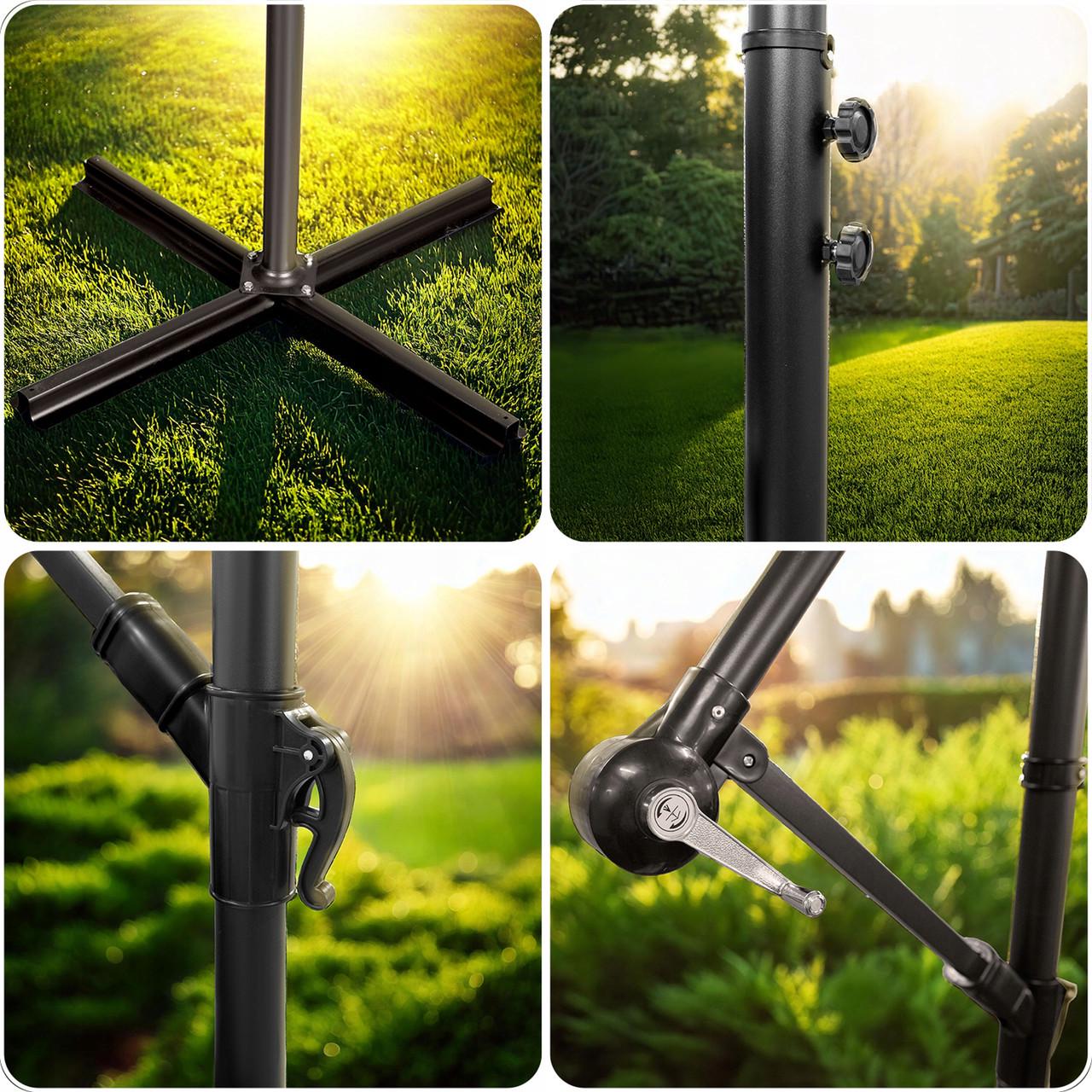 Парасоля садова WCG з LED підсвічуванням та чохол 3,5 м Бежевий - фото 10 Парасоля садова WCG з LED підсвічуванням та чохол 3,5 м Бежевий - фото 10