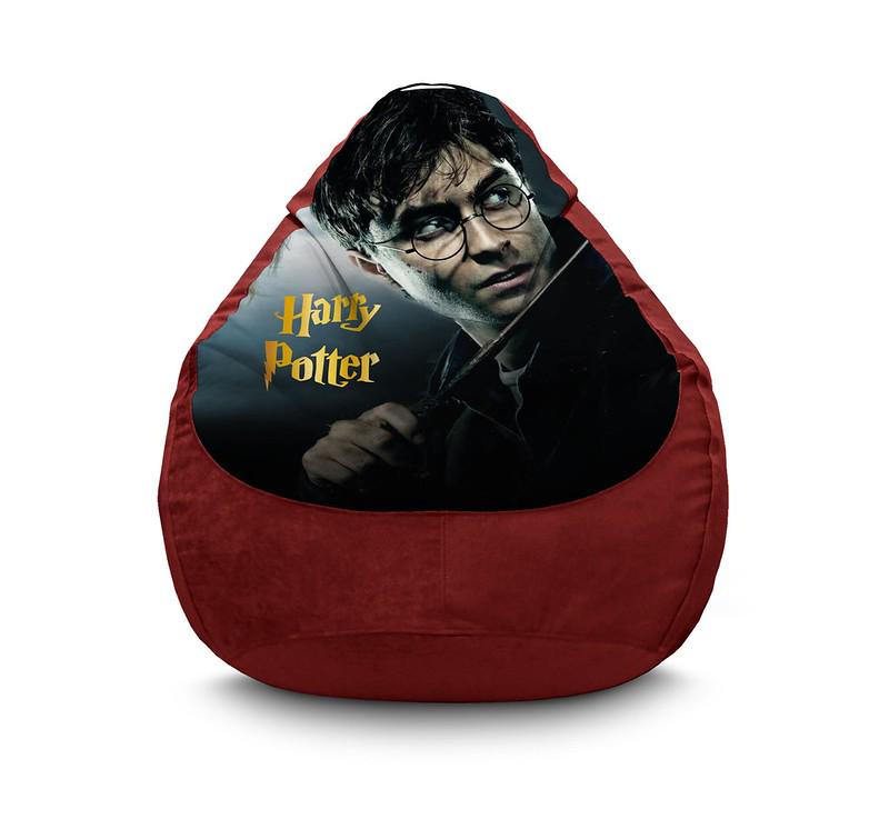 Крісло мішок iPuff Harry Potter Portrait Флок XXL 90х125 см Коричневий