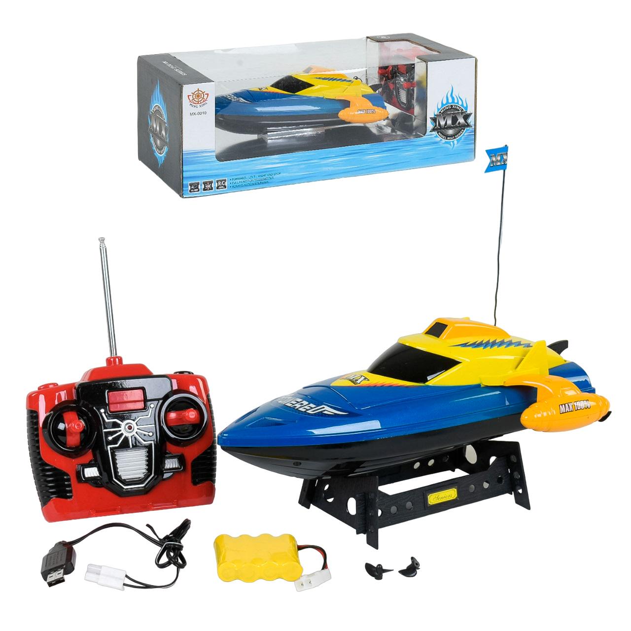 Катер на радіокеруванні ZHI MING XING із акумулятором 4,8V Yellow/Blue (56377) - фото 2