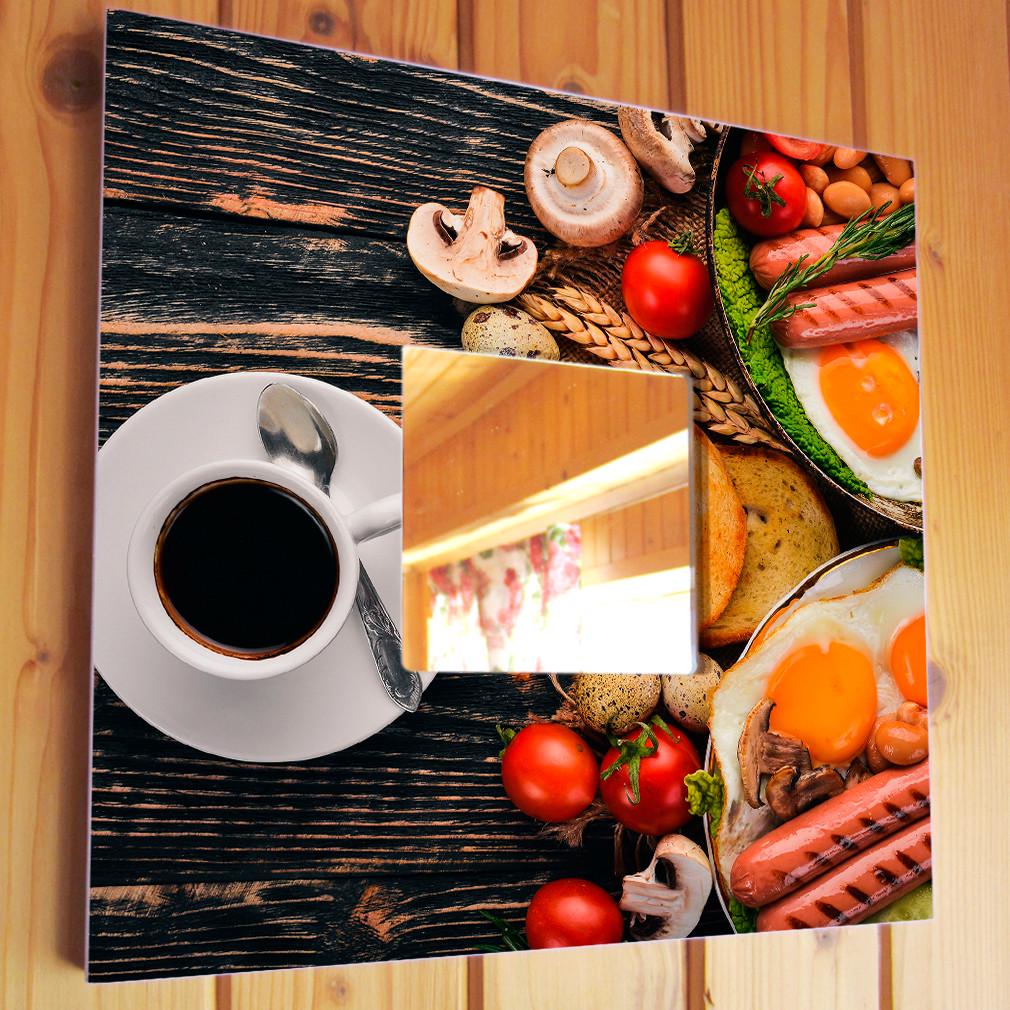 Зеркало декоративное Вкусный завтрак 260х260 мм (M03792)