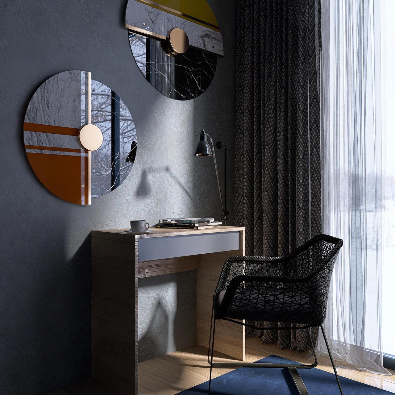 Стол для ноутбука Эверест Сити-750 Дуб сонома/Графитовый (е-20725.02)