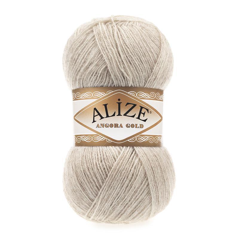 Пряжа Alize Angora Gold 152 Бежевый меланж