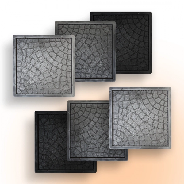 Форми для тротуарної плитки Верес-2007 Павутинка 300х300 мм 6 шт. (1010206-3161) - фото 1