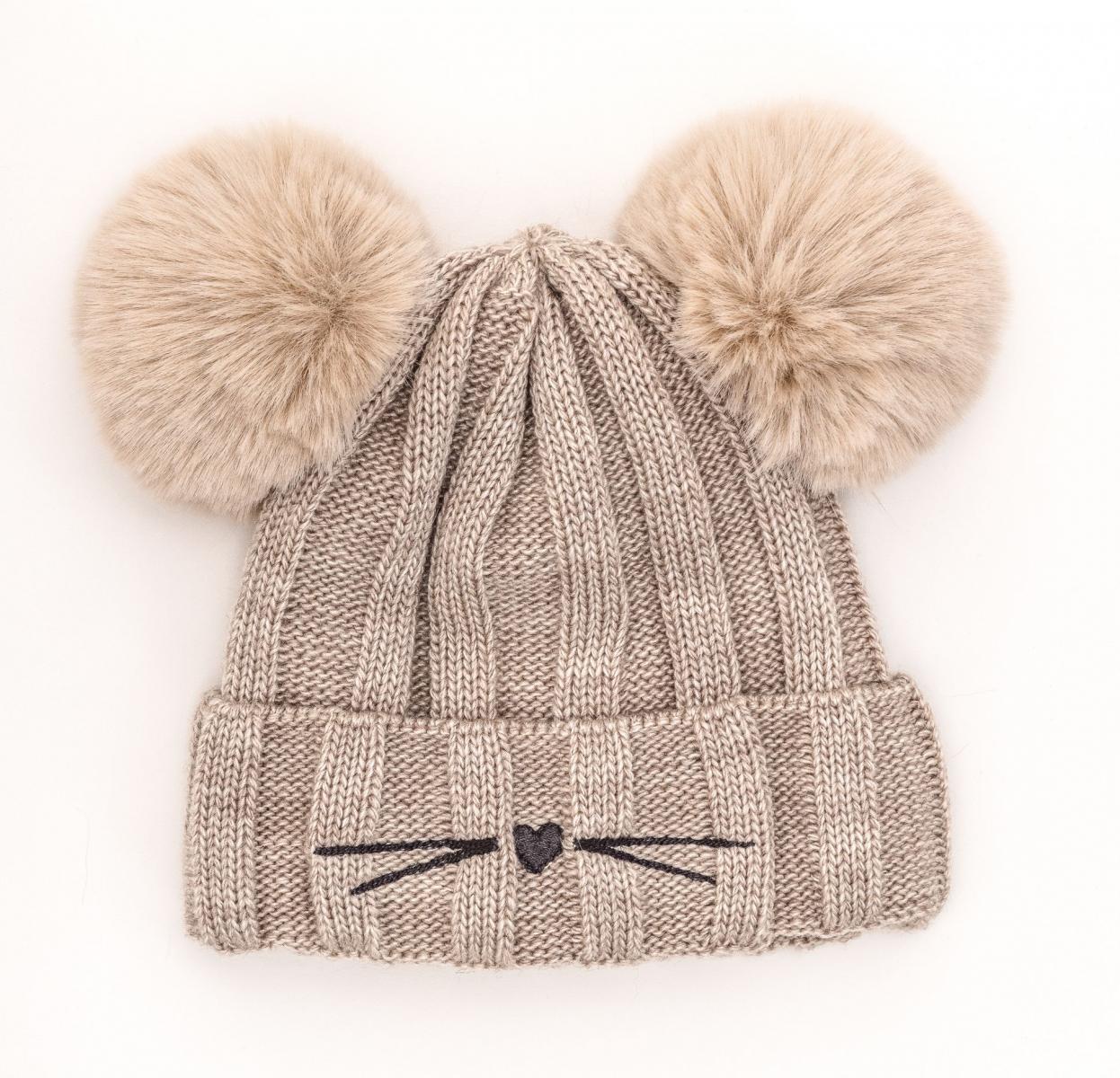 Шапка детская зимняя Alex Минни 46-50 см Бежевый Шапка детская зимняя Alex Минни 46-50 см Бежевый