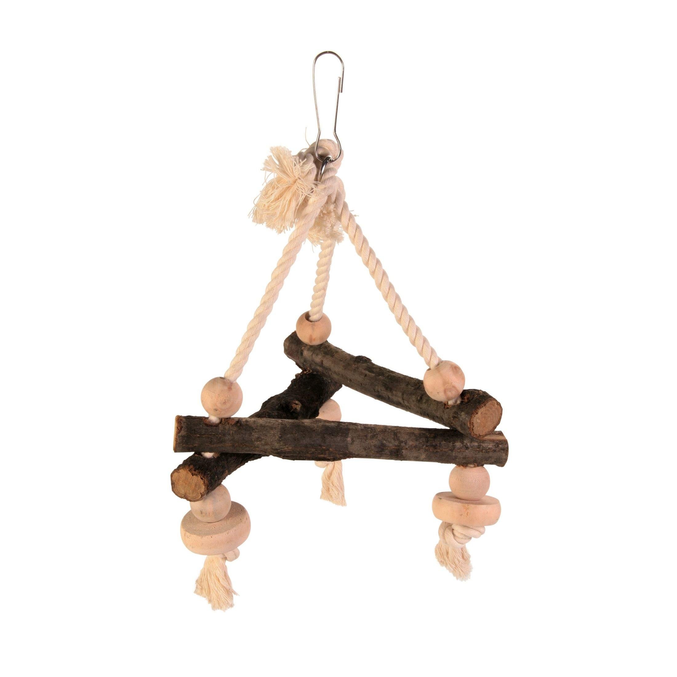 Іграшка для птахів Natural Living Trixie 5882 Гойдалка на мотузці 16x16x16 см (4011905058825)