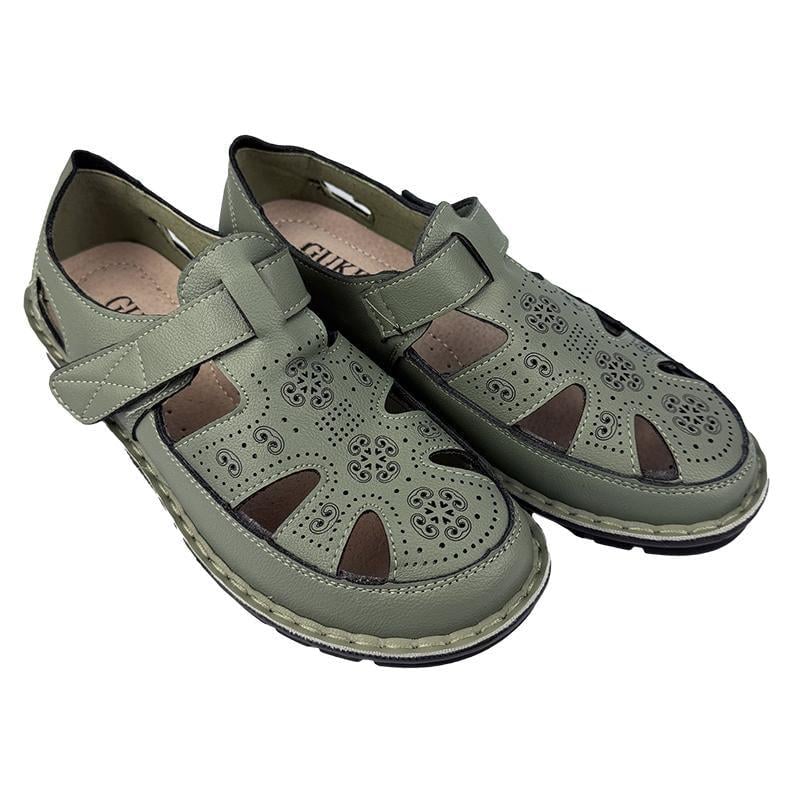 Мокасины женские перфорированная кожа 20027-11 p. 39 24,5 см Зеленый