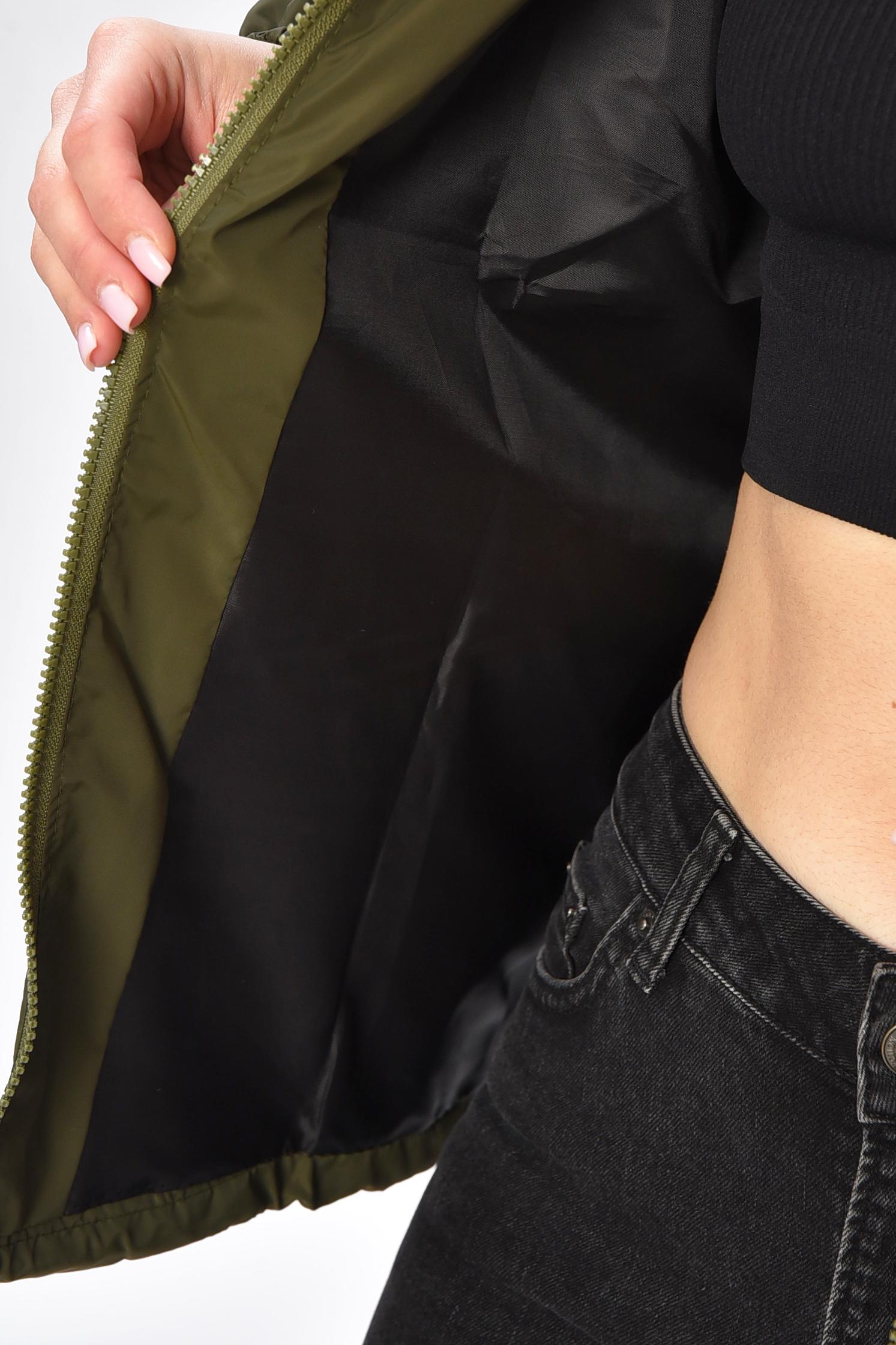 Вітровка жіноча однотонна р. 42/44 Хакі (202403) - фото 4