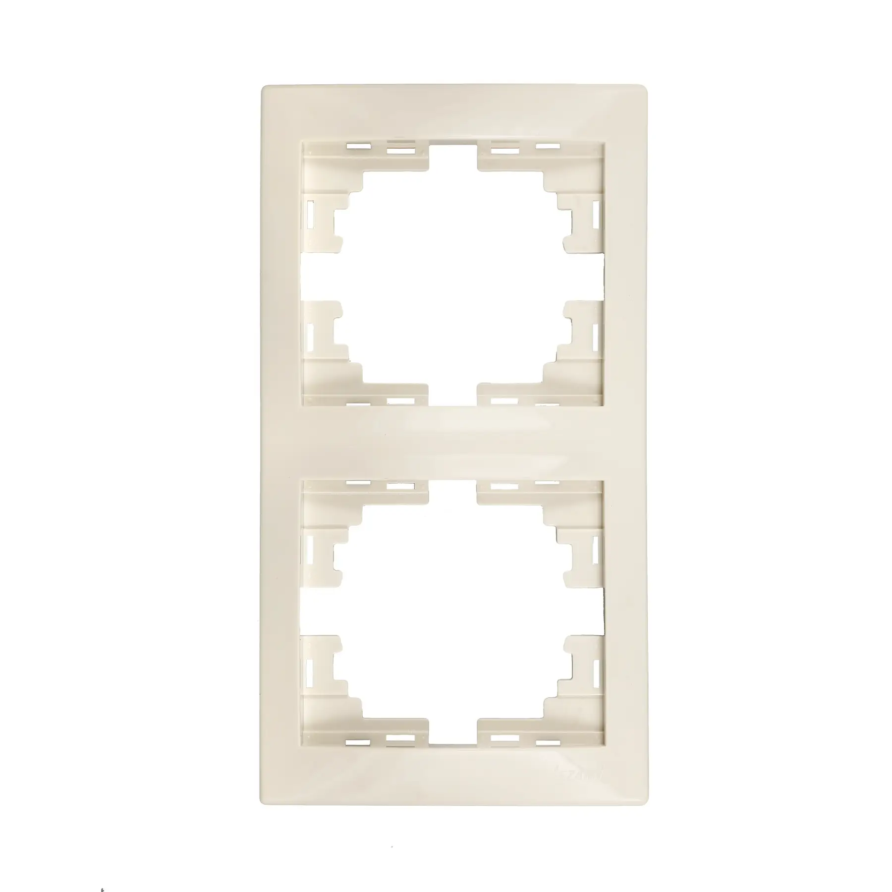 Рамка Lezard Mira 2-местная вертикальная Кремовый