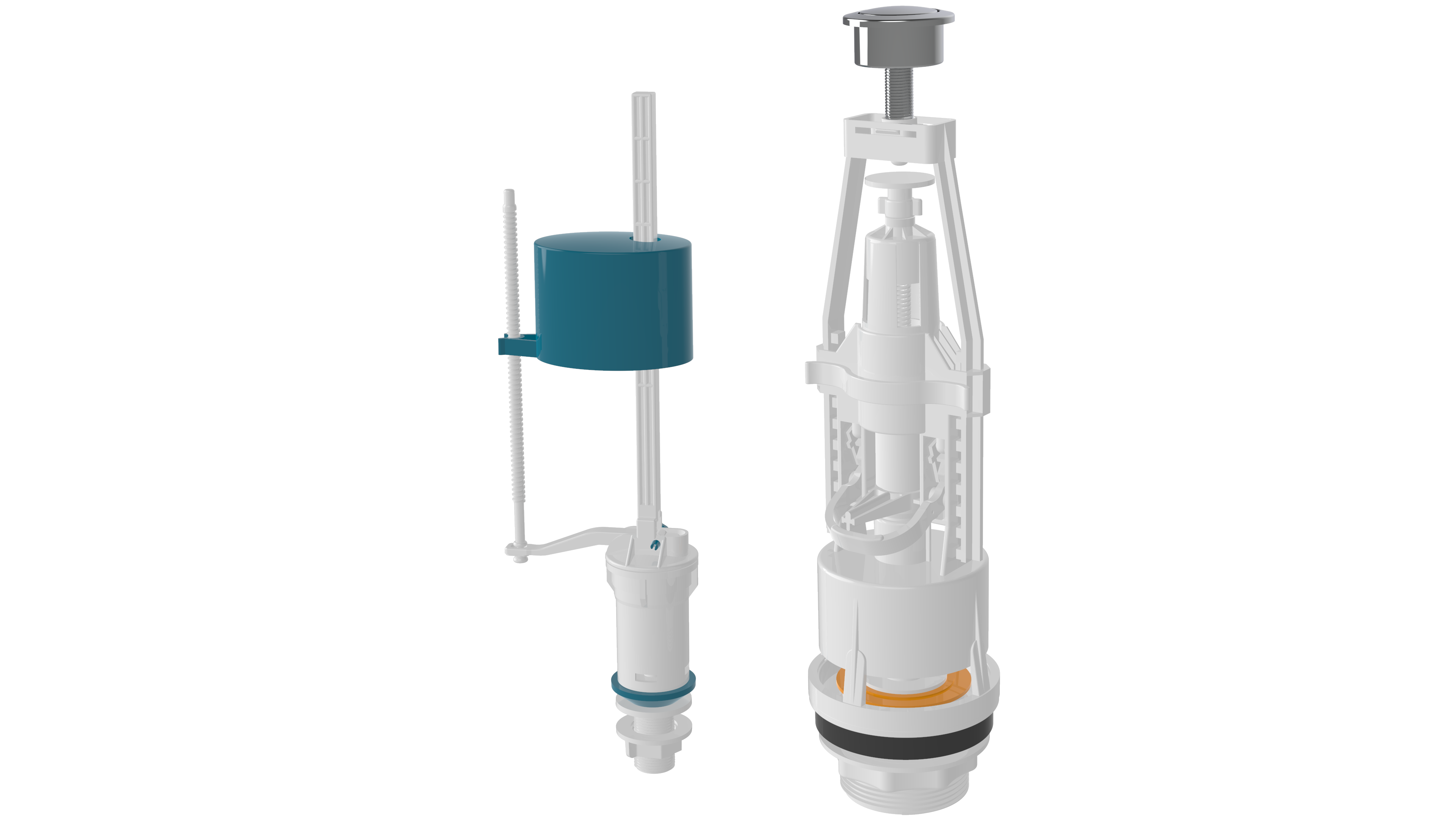 Арматура для змивного бачка Nova універсальна з клапаном нижньої подачі (4124N)