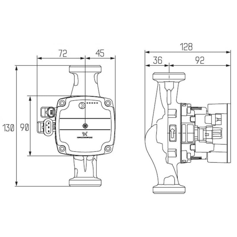 Насос циркуляционный Grundfos UPM3 HYBRID 25-70 № Р328 - фото 2