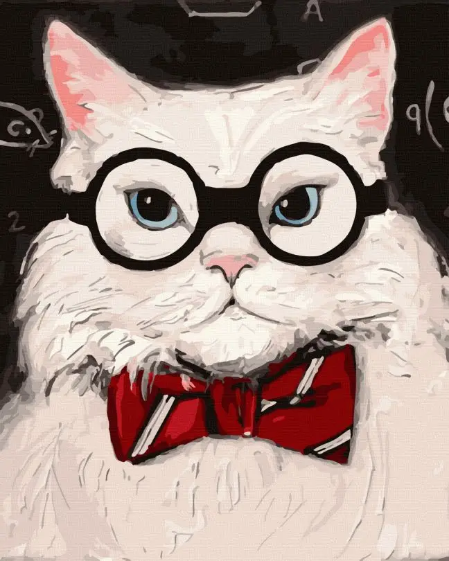 Картина по номерам Brushme Интеллигентный кот 40x50 см (BRM44349)