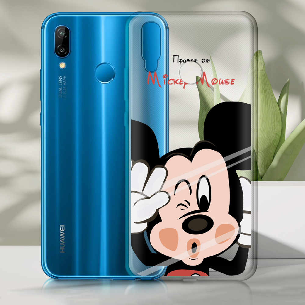 Чехол Boxface Huawei P20 Lite Mister M Прозрачный силикон (33127-cc58-33127) - фото 2