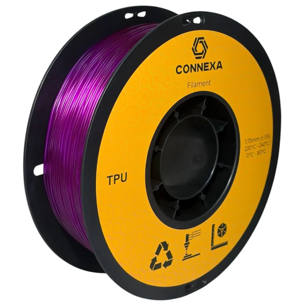 Пластик Connexa TPU 95A 1,75 мм 1 кг Transparent-Purple