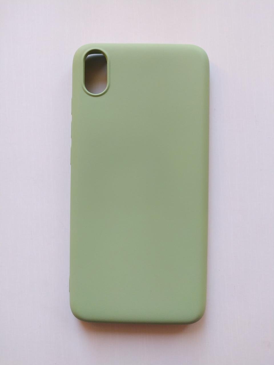 Силіконовий чохол Xiaomi Redmi 7A з мікрофіброю Liquid Silicon Case Хакі Хакі 2289P - фото 7