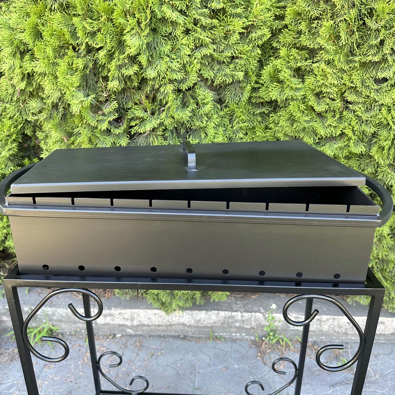 Кришка універсальна Metalzavod для мангалу на 9 шампурів 63х33х4, 5 см (KRSHK-M9) - фото 3