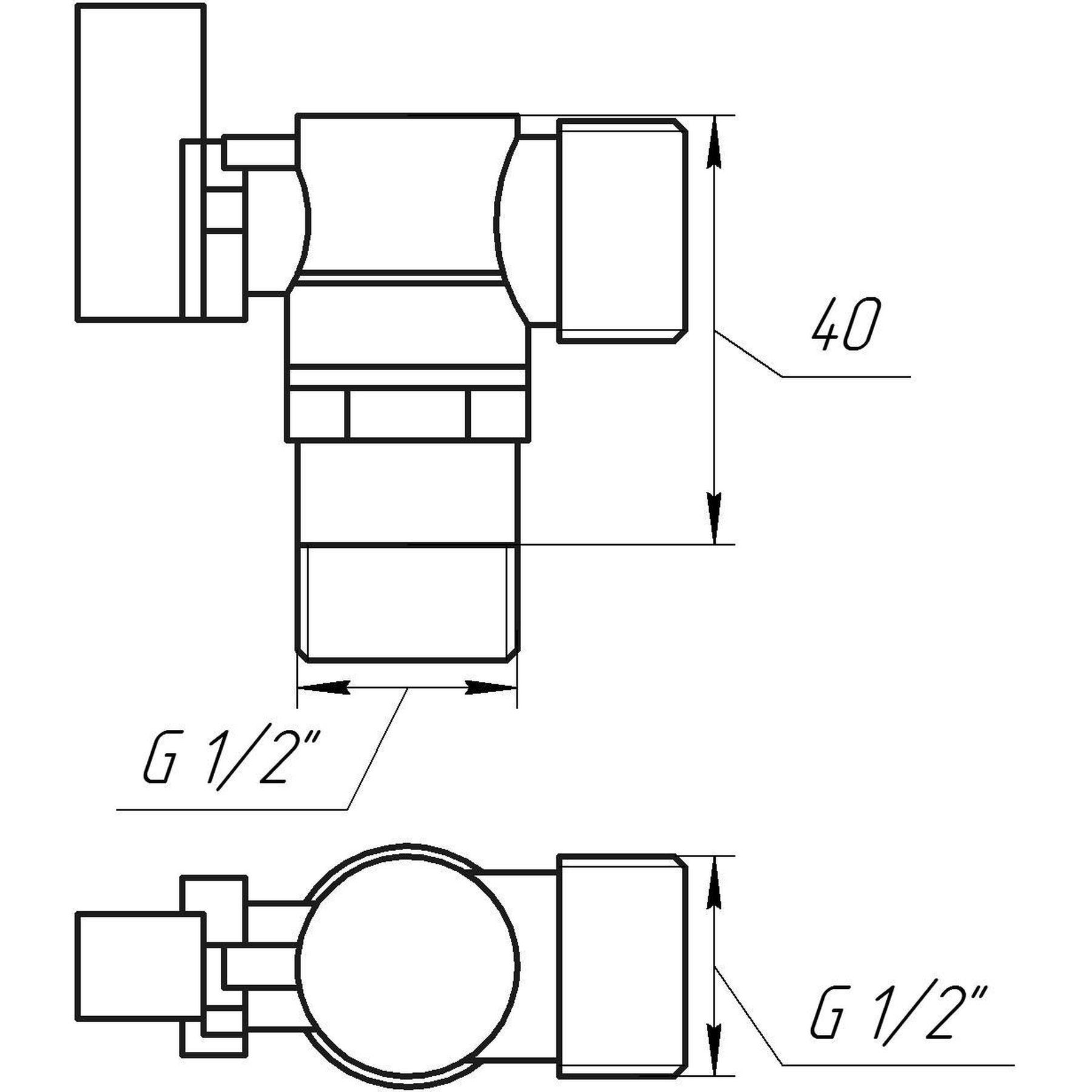 Кран шаровый угловой для стиральной машины Solomon A7072 1/2"х1/2" (000001098) - фото 4