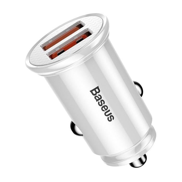 Автомобільний зарядний пристрій BASEUS Circular Plastic 2USB 5 A QC 3.0 - фото 3