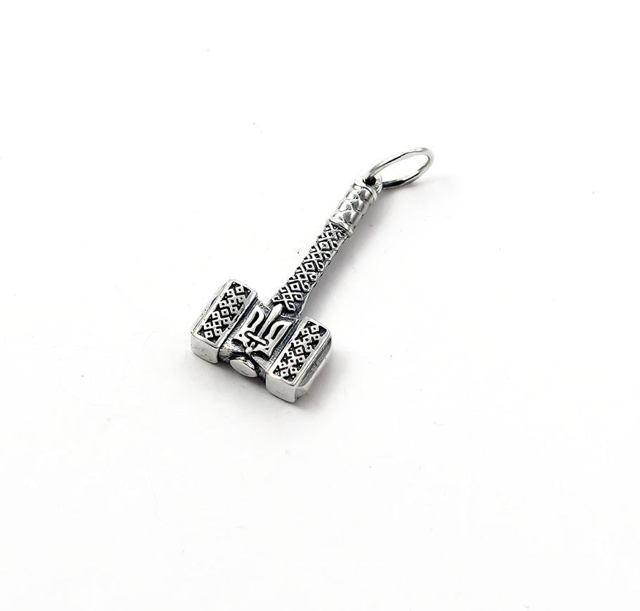 Кулон оберег Maxi Silver 8946 Молот тора с Гербом (88946)