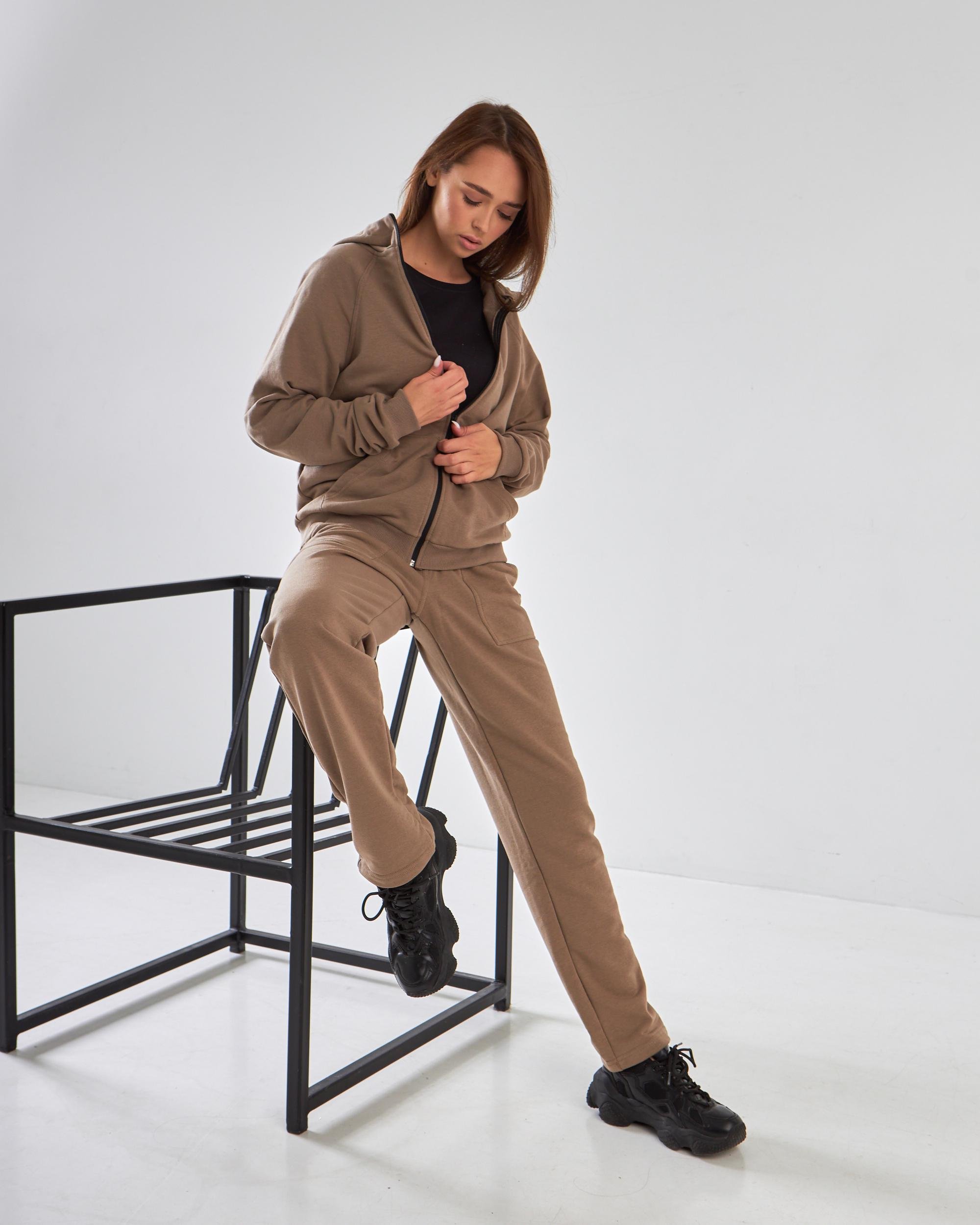 Спортивный костюм женский р. 46 Капучино (14605060) - фото 9 Спортивный костюм женский р. 46 Капучино (14605060) - фото 9