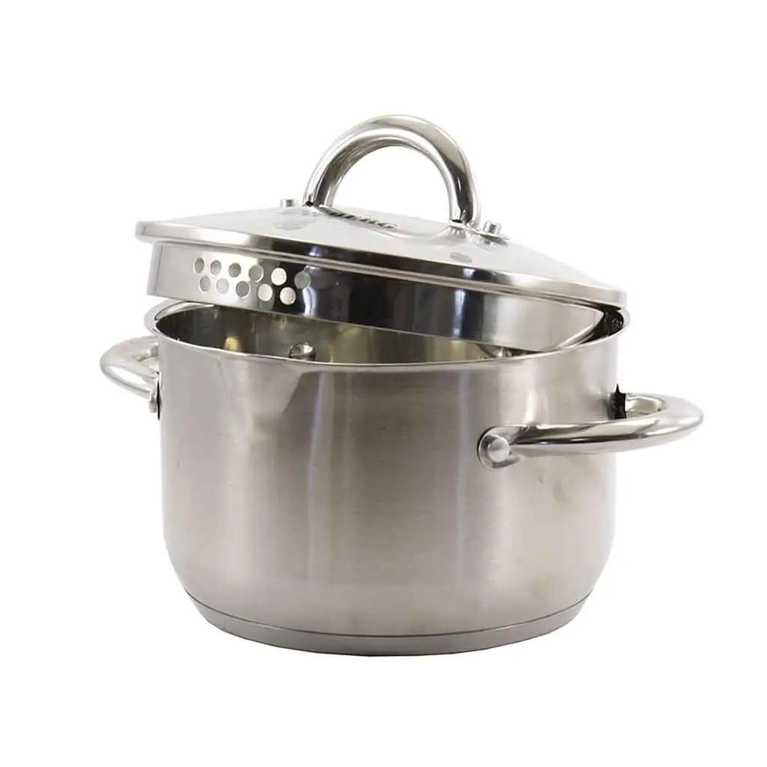 Кастрюля из нержавеющей стали ZBD-2S 2 л с крышкой-дуршлагом (87977)